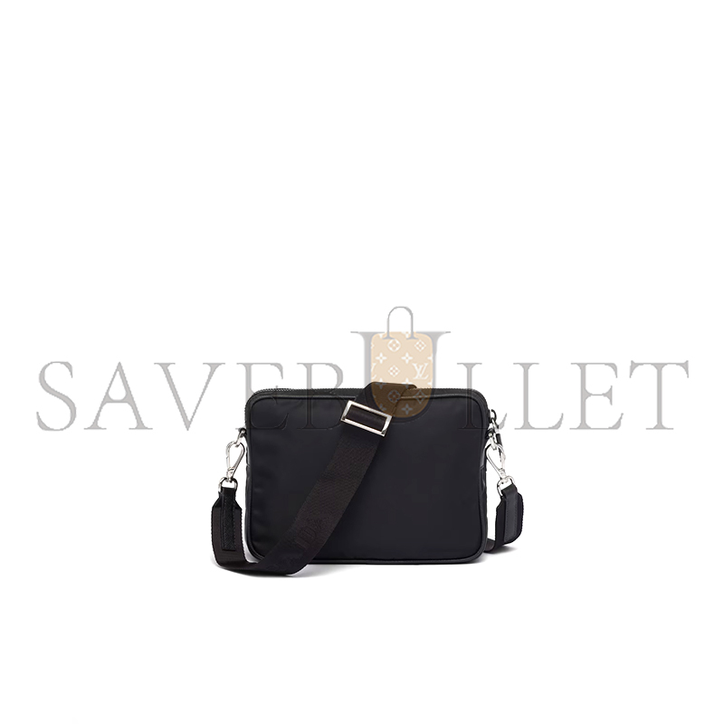 PRADA RE-NYLON AND SAFFIANO LEATHER SHOULDER BAG 2VH133 (22*16*5cm) PRADA RE-NYLON AND SAFFIANO LEATHER SHOULDER BAG 2VH133 (22*16*5cm)